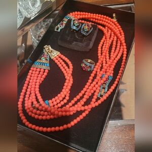 Heidi Daus Bright Coral DECO Master Clasp Complete Set